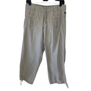 THE NORTH FACE afive series Khaki Cargo Capri Pants Sz 6 Cotton